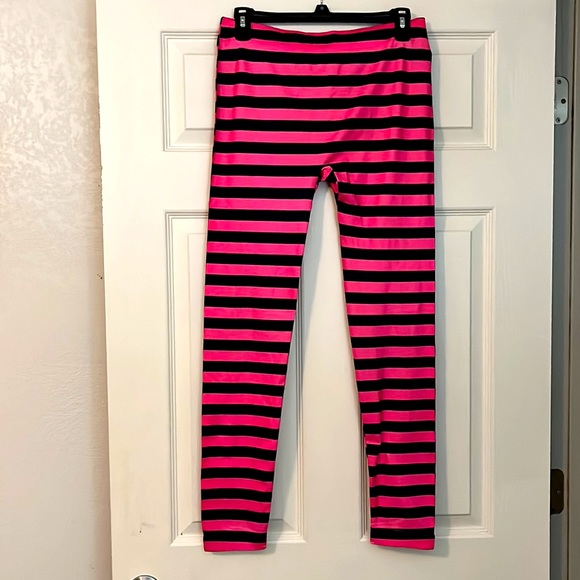 NWOT JUNIORS STRIPED LEGGINGS : SIZE LARGE - Picture 2 of 2